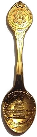 Washington DC Gold Collector's Spoon- Washington DC Souvenirs (Capitolio)