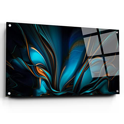 Ben’s Gallery Art Store Tempered Glass Wall Art – Frameless Wall Art Decor – Original Glass Photo Prints For Home Wall Decor – Modern Glass Decor For Office, Living Room – Abstract (Acrylic Glass, 36X20) #TOP1