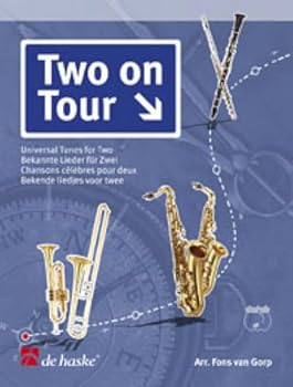 Paperback Two on Tour - Universal Tunes for Two: Alto Saxophone and Tenor Saxophone Duets Book