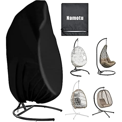Egg Hanging Chair Cover, Waterproof 115 * 190cm 210D Oxford Fabric Heavy Duty Veranda Patio Cocoon Chair Garden Furniture Protective Cover Water and UV Resistant Cover