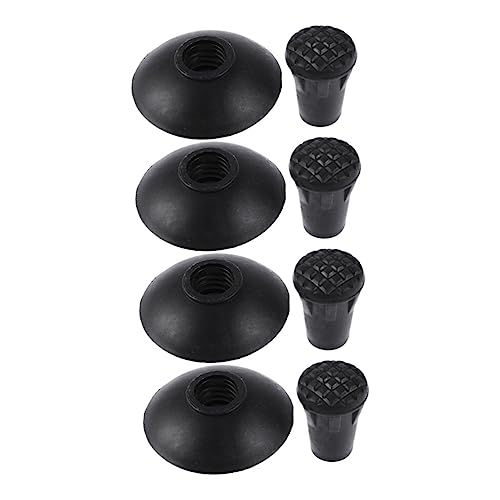HANABASS Replacement Rubber Tips for Trekking Poles Heavy Duty Durable Feet End Cover Tips for Hiking Sticks and Walking Crutches Set