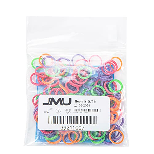 Jmu Orthodontic Elastics 5/16 Medium, 100 Pack 4.5Oz Non-Latex Rubber Bands Neon Intraoral Orthodontic Rubber Bands, Made In Usa #TOP5