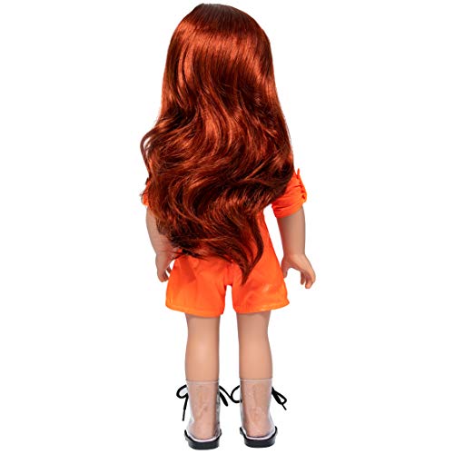I'm A Girly Fashion Doll Robyn W/Red Interchangeable Removable Synthetic Wig To Style - Fashionista Model Figure For Kids 8+ Years - 18" Tall #TOP3