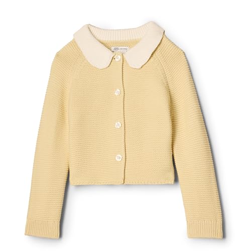 Amazon Essentials x Sofia Grainge Unisex Toddlers' Peter Pan Collar Sweater Jacket, Butter Yellow, 3T