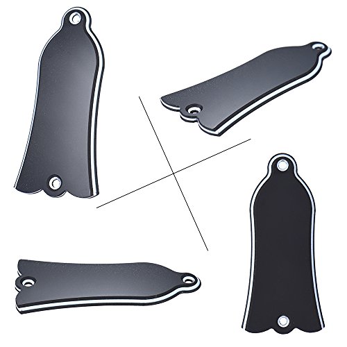 Andoer 2 furos em forma de sino de PVC Truss Rod Cover Plate Scroll Plate para Gibson LP SG Flying V