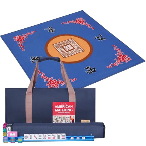 Set de Mahjong Americano Completo con Tapete y Accesorios