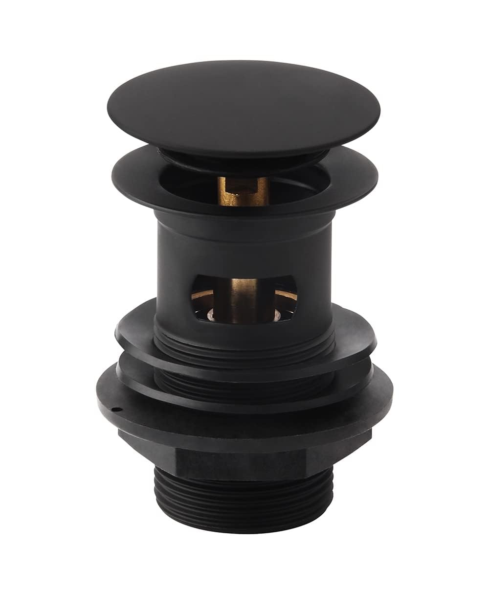 Go Bathrooms Black Basin Pop Up Sink Plug And Slotted Waste