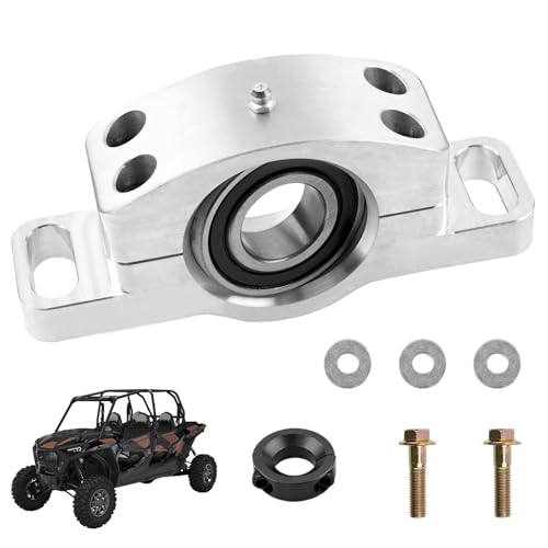 Image of Driveshaft Carrier Bearing Kit Compatible with Polaris RZR S /S4 /XP /900 /1000 Heavy Duty Carrier Bearing, Replace 3514900, 3515075, 3514806 Silver