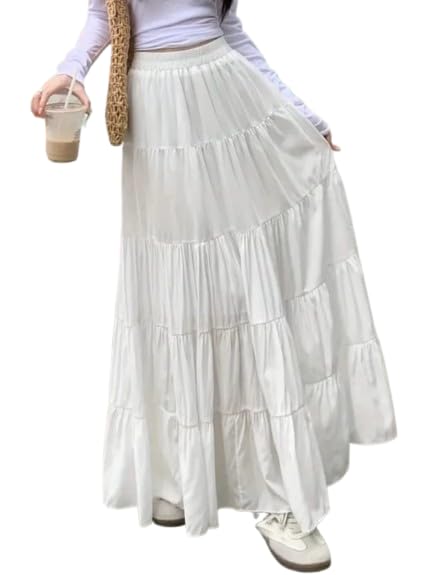 BSF Women's Full Length Rayon Maxi Skirt