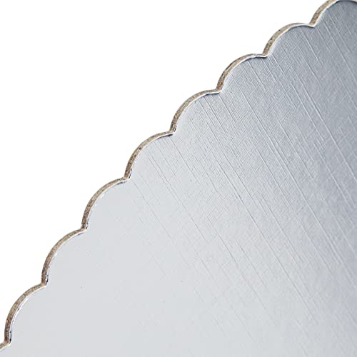 12-Pack Cake Boards 12 Inch, Elegant Round Scalloped Boards For Bakeries, Baking Desserts, Cake Decorating, Sturdy Cardboard Material, Disposable (Silver, 12X12X0.08 In) #TOP4