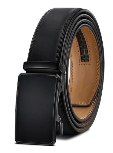 Image of WildHorn Men's Genuine Leather Belt for Men| Premium Auto-Lock Buckle | Adjustable up to 48 inch | Formal & Casual Wear | Micro-Adjust Fit | Stylish Gift Box Included