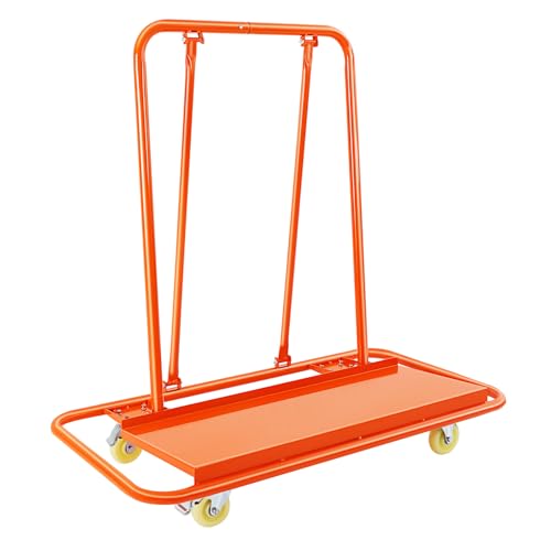 Plattenkarren, Plattenwagen bis 725kg/1000kg Transportwagen mit 4-Universalrädern für Transport Wandpaneele Trockenbau Platten Holzplatten Glasplatten Sperrholz (Tragfähigkeit 1000kg)