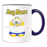 Personalisiertes Geschenk – Silly Homer Tasse (Pinguin Cartoon Charakter Kostüm Farboptionen) Einzigartige Namensnachricht Lustiger Superheldenheld Superfamilie Simpson