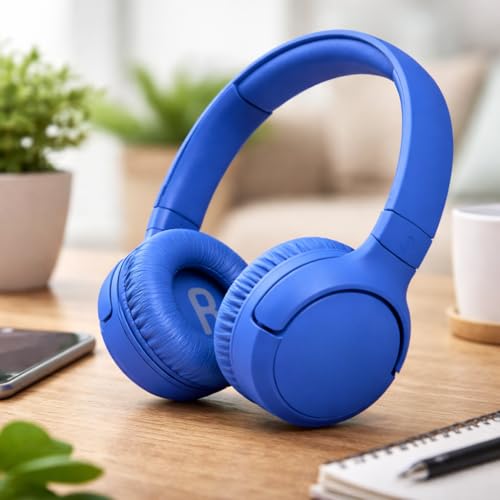 Image of HICLE Replacement Earpads Compatible with JBL Tune 450BT,460BT,500BT, 510BT, 520BT & 525BT, On-Ear Headphones (1 Pair, Blue)