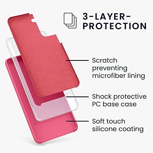 kwmobile Case Compatible with Samsung Galaxy S21 Case - TPU Silicone Phone Cover with Soft Finish - Awesome Pink kwmobile Case Compatible with Samsung Galaxy S21 Case - TPU Silicone Phone Cover with Soft Finish - Awesome Pink