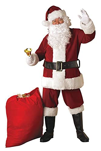 Extra Large Crimson Regal Plush Santa Suit Adult Costume by Rubies - Image 2