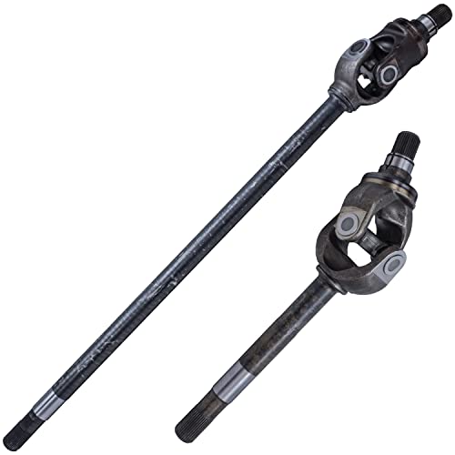 Image of Detroit Axle - Front 2pc U-Joint CV Axles for 2005-2014 Ford F-250 F-350 Super Duty, 2006 2007 2008 2009 2010 2011 2012 2013 2 U-Joint CV Axles Assembly Replacement