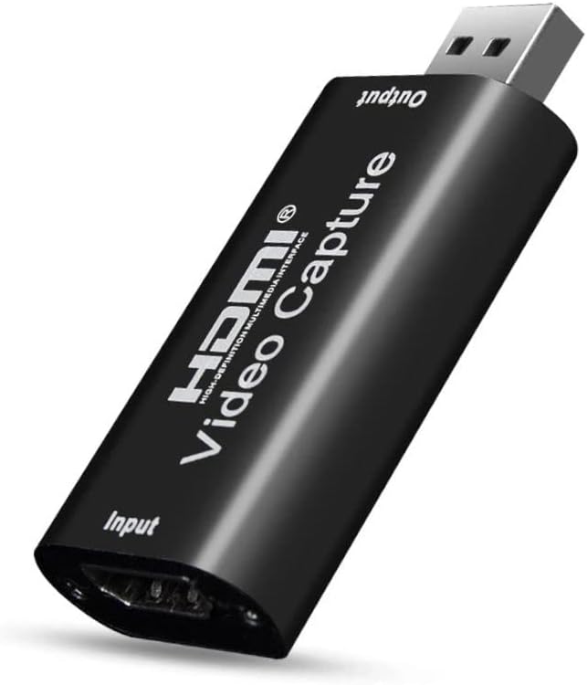 SLAJOY Tarjetas de captura de Audio y Video mejoradas, tarjeta de captura de 1080p 60fps, USB de Ultra alta velocidad para Video juegos, transmisión