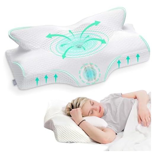 Elviros Orthopädisches Kissen aus Memory Foam, Seitenschläferkissen Nackenstützkissen, Kopfkissen Nackenschmerzen Ergonomisches Schlafkissen für Schulterschmerzen, 64 x 12,5/10,5 x 38 cm