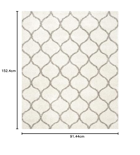 Image of Carpet for Living Room 3x5 feet Anti Skid Rug Colour Ivory Grey