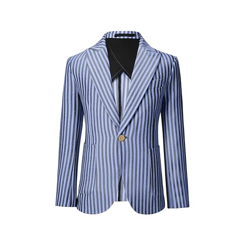 Kids Boys Suit Coat Stripe Dress Suit Jacket for Boys Formal Slim Fit Suits for Wedding Homecoming Party2