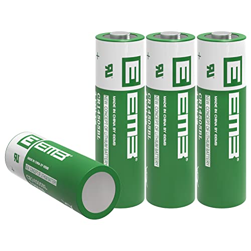 EEMB CR14505 CR AA 14505 CR-AA Lot de 4 piles au lithium non rechargeables 3 V pour thermomètre numérique/jauge de réservoir d'huile Wifi/caméras de sécurité