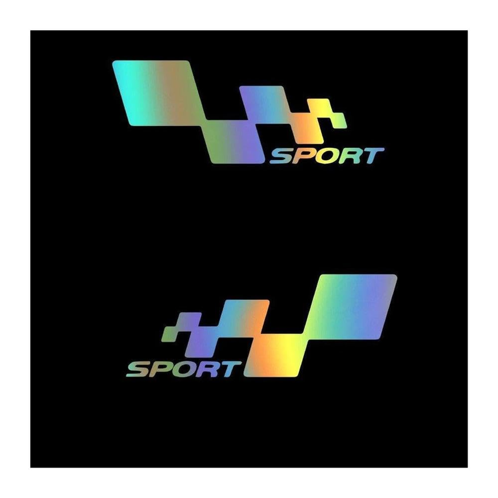 Block Auto Sticker Decoration for Car Side Mirror Rearview(Reflective Lasers)