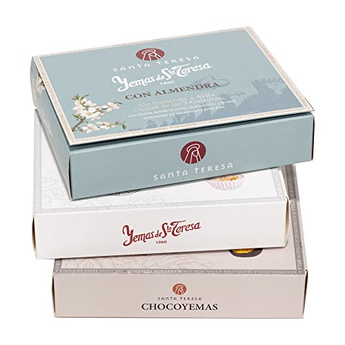Santa Teresa - Pack Tres Culturas - Yemas de Santa Teresa Sabor Tradicional, ChocoYemas y Yemas con Almendra. Pack De 36 Unidades. 420 Gr