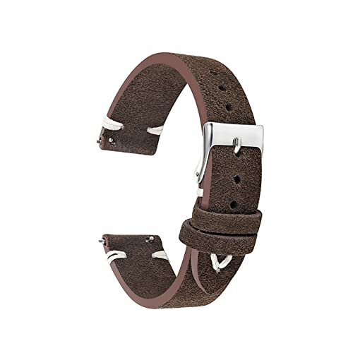 Bracelets de montre en cuir souple marron café vintage en 18mm 20mm 22mm 24mm