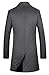 HXW.GJQ Men's Premium Wool Blend Double Breasted Long Pea Coat (as1, alpha, m, regular, regular, Grey)
