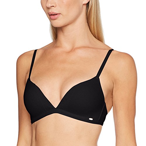 Skiny Damen Smart Cotton Triangel Gepaddet Bügelloser BH, Schwarz (Black 7665), 85A