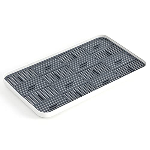 Jixin4you Escurridor con bandeja de goteo - Alfombrilla de drenaje de platos - Soporte para bandeja de goteo de agua para taza de frutas, utensilios de baño, bandejas de té y café Cover