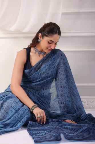 Image of TAMAIRA FASHION Mulmul Pure Cotton Saree For Woman Warli Printed|Office Wear Daily Wear Sarees For Women Without Blouse Piece(Available in 19 Colours)