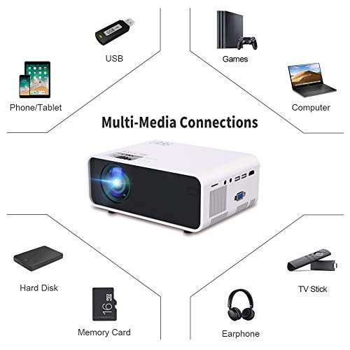 Mini Projector, FUNCILIT Video Projector Portable Outdoor Movie