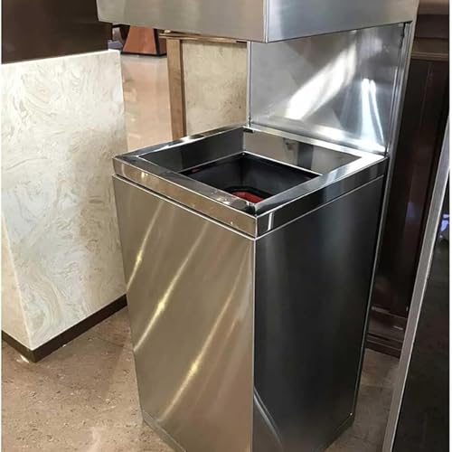 NZPOST Mülleimer Mülleimer Abfalleimer Mesh Port Design Vertikaler Aschenbecher Bodenstehender Ascheeimer Edelstahl-Mülleimer – Bild 5