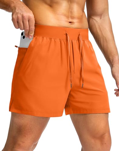Image of Soothfeel Men's Running Shorts with Zipper Pockets 9 inch / 7 inch / 5 inch Quick Dry Eight Basketball Gym Workout Athletic Shorts