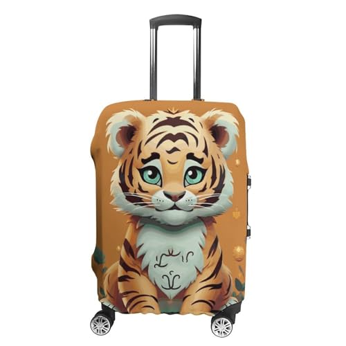 Year of The Tiger Funny Tiger Luggage Cover, Washable Elastic Suitcase Cover Protector Fit 18-32 Inch Luggage