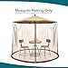 Outdoor Patio Umbrella Mosquito Netting - Wonwon 9ft Adjustable Umbrella Table Screen with Zipper Polyester Mesh Net Screen Khaki