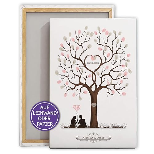 FEENSTAUB Hochzeitsbaum personalisiert, Gästebuch Alternative Hochzeit, Fingerabdruck Hochzeit, Weddingtree, Leinwand Gästebuch, Hochzeitsbaum Fingerabdruck, Baum auf Leinwand oder Papier FEENSTAUB Hochzeitsbaum personalisiert, Gästebuch Alternative Hochzeit, Fingerabdruck Hochzeit, Weddingtree, Leinwand Gästebuch, Hochzeitsbaum Fingerabdruck, Baum auf Leinwand oder Papier
