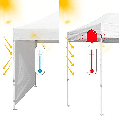Image of Eurmax USA 10x10 Pop Up Canopy SunWall-UV Protection for Tents,Blocks Sunlight&Wind,Water Resistant Side Wall Only,Easy Hook & Loop Installation,Fit for 10FT Straight Leg Shelters&Gazebo,Beige