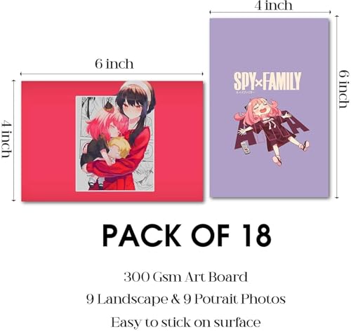 Image of ATEVON Spy x Family Anime Wall Poster Set - Pack of 18 Aesthetic Wall Collage Kit for Room & Home Decor