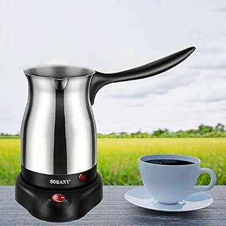 LIANWANG Stainless steel electric turkish coffee maker, Stainless Steel Electric Turkish Greek Coffee Maker Machine Espresso Moka Pot for Home Office