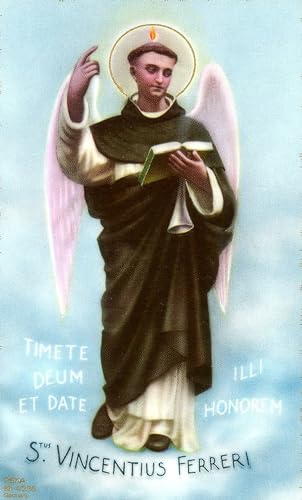 St. Vincent Ferrer prayer - Laminated holy card - Pack