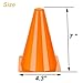 Soccer Cones Sports Training Agility Field Marker Cone, 12 Pack 7 Inch Training Cones Set with Mesh Bag, Colorful Cones for Soccer, Skating, Basketball, Baseball Drills, Outdoor & Indoor Activity