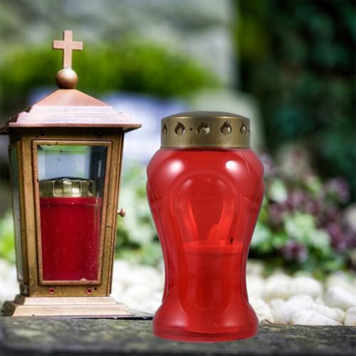 Linternas de Cementerio Rojas para Decoración Elegante de Jardín 6