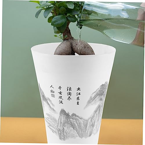 Pot de fleurs en résine avec drainage pour maison et bureau - 8