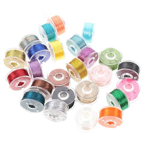 JOINPAYA 25 Stück Polyester Stickgarn in Verschiedenen Farben Flexible mit Stoffen Mischbare Handstickgarne für Selbstgemacht Kleidung und Quilting