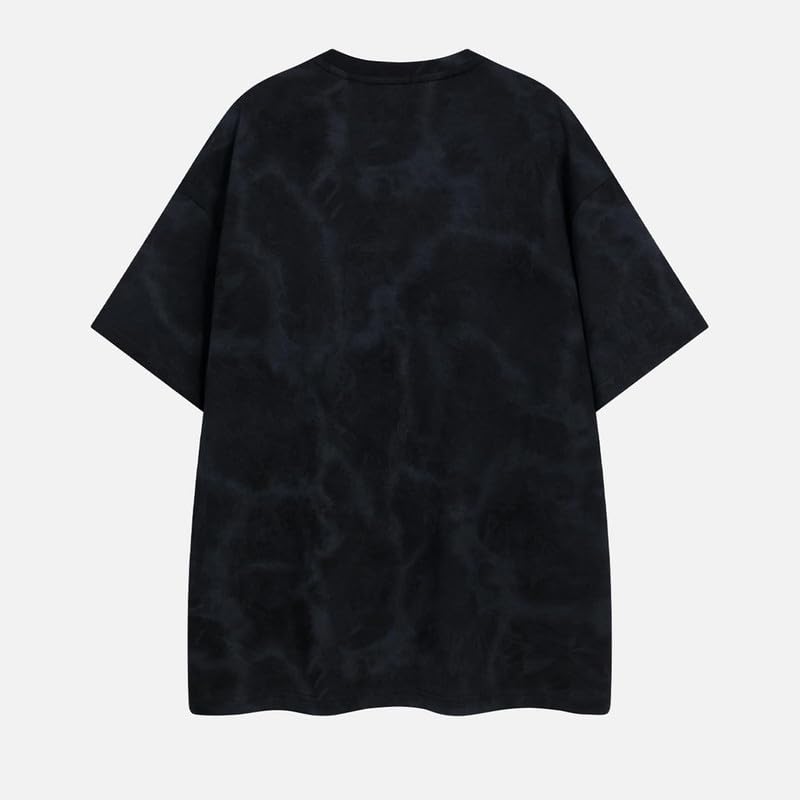 Aelfric Eden Maglietta da uomo washed da donna, con stampa astratta, unisex, oversize, maglietta estiva per il tempo libero, Y2k
