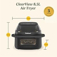 Cuisinart ClearView 3.8L Compact Glass Air Fryer, Simple Touch Control | 3 year Guarantee I 5-in-1 | Space saving design I Glass Basket & Lid I PFAS-free I Dishwasher safe – Ansicht 9