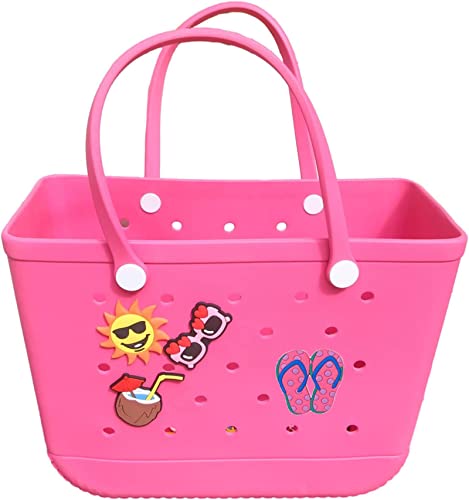 Image of Lckaey Rubber Beach Bag Accessories-PVC Rubber Totes organizer Sport Charms- for Purse Bogg Inserts